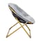 Flash Furniture Kids GraySoft Gold Faux Fur Saucer Chair FV-FMC-030-GY-SGD-GG - alternate 4